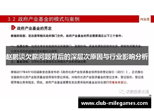 赵鹏谈欠薪问题背后的深层次原因与行业影响分析